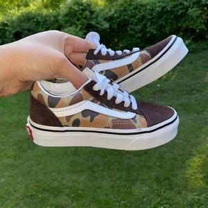 Brown Army Fatigue Vans, US Toddler Size 10.5